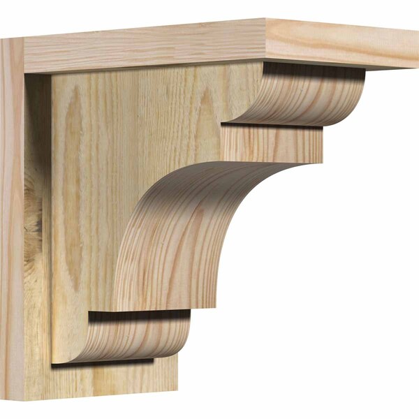 Ekena Millwork New Brighton Rough Sawn Corbel w/Backplate, Douglas Fir, 6"W x 10"D x 10"H COR06X10X10NEB01RDF - main